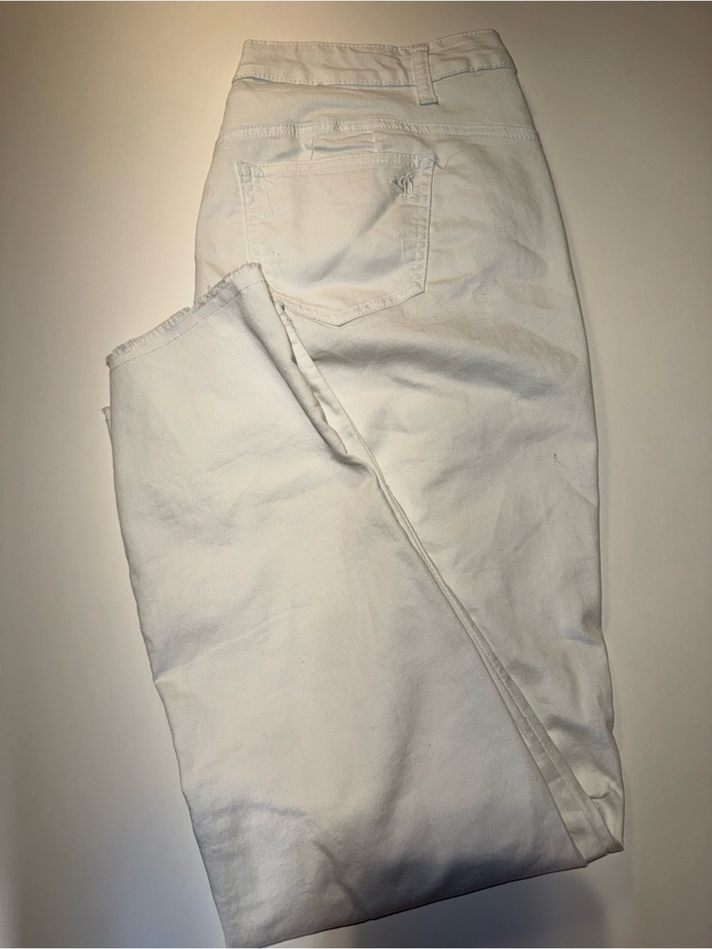 VIP White Distressed Flare Jeans - Picture 12 of 12